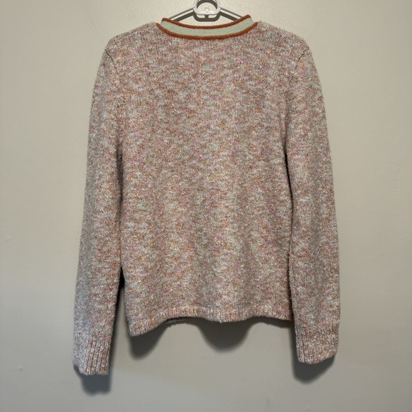 J. Crew Marled Sweater Lady Jacket in Ice Pink Size Medium - Picture 6 of 8